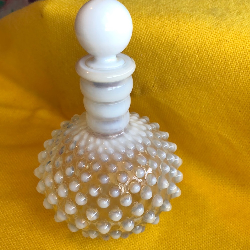 Vintage hobnail perfume jar